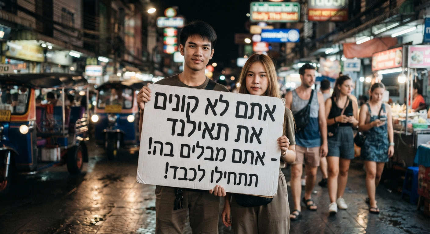 מחאות נגד ישראלים בתאילנד - פרו-פלסטין