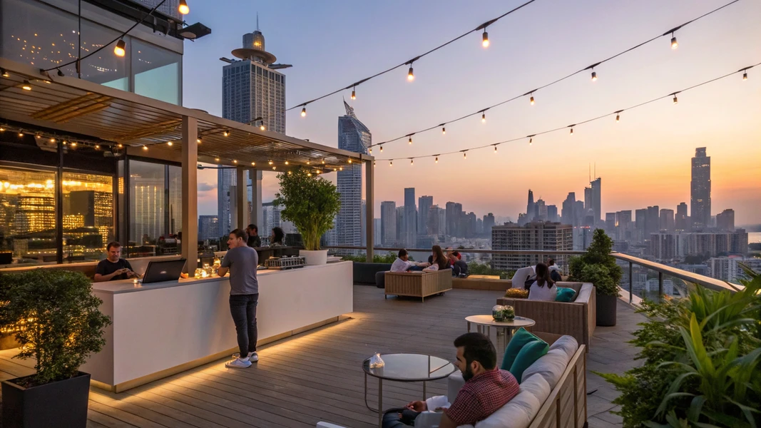 Octave Rooftop Lounge: בר גג ב-3 מפלסים עם די.ג'יי קבוע ואווירה מושלמת לשקיעה
